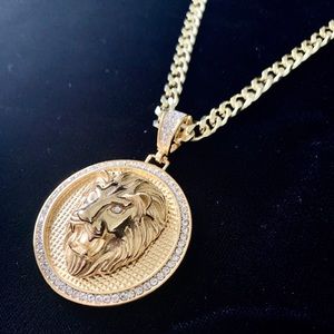 BIG LION LAB DIAMONDS 18K GOLD CHAIN NECKLACE MADE IN ITALY *LIFETIME WARRANTY*